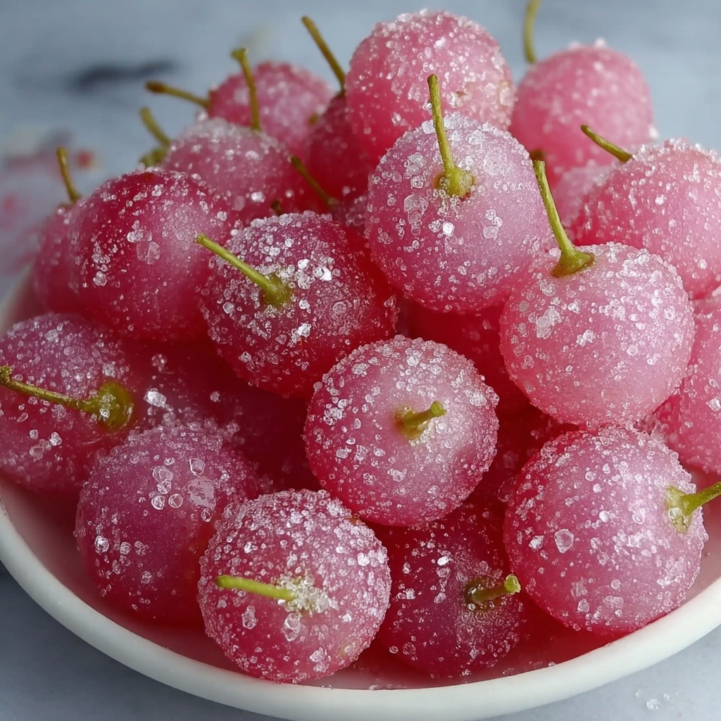 Pink Cotton Candied Grapes Recipe - Recipe Image