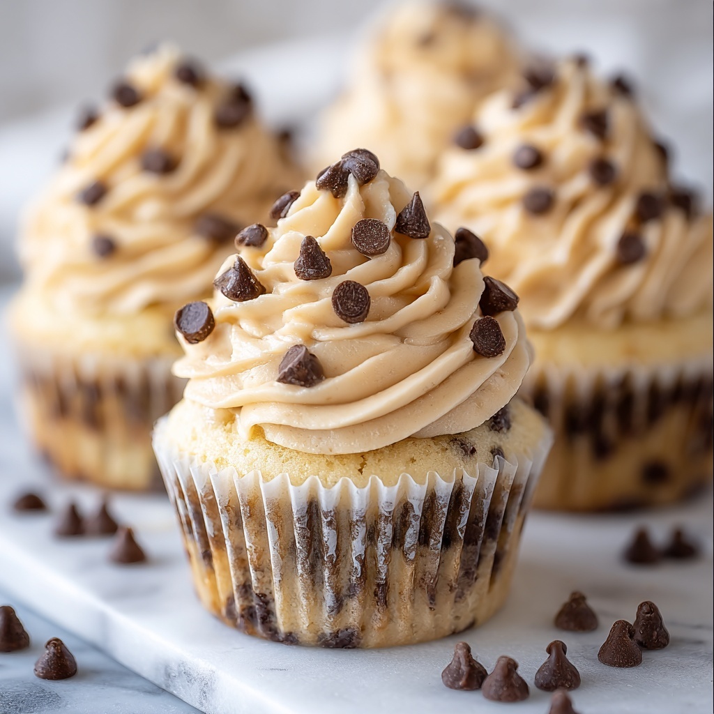 Chocolate Chip Cookie Dough Cupcakes Recipe - Recipe Image