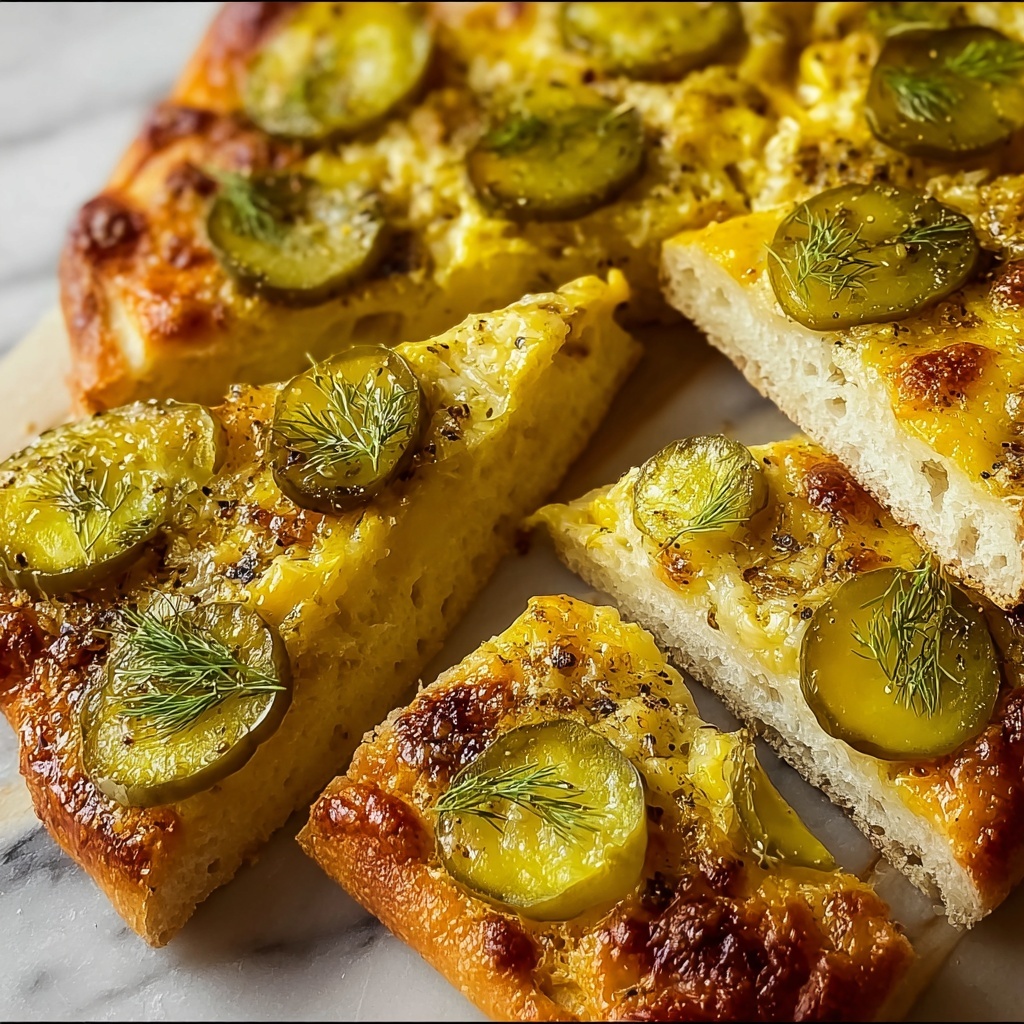 Dill Pickle Focaccia Bread Recipe - Recipe Image