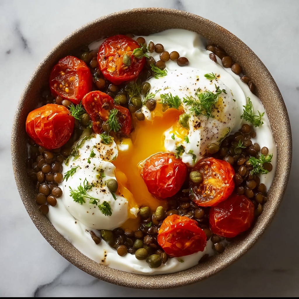 Mediterranean Braised Lentils with Poached Egg Recipe - Recipe Image