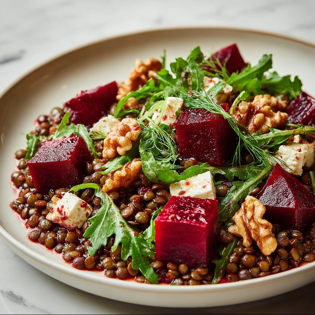 Healthy Beetroot Lentil Salad Recipe - Recipe Image