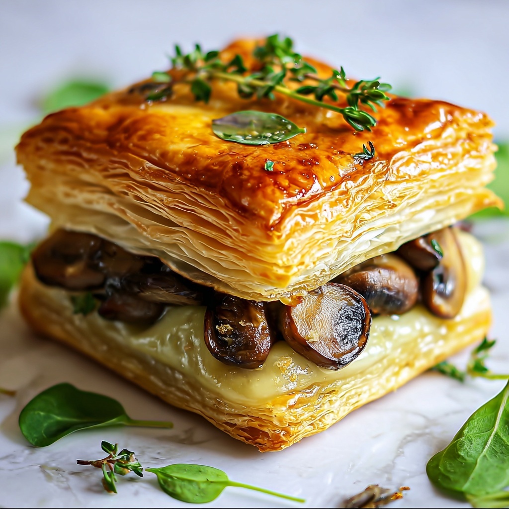 Mushroom Puff Pastry Appetizers Recipe - Recipe Image
