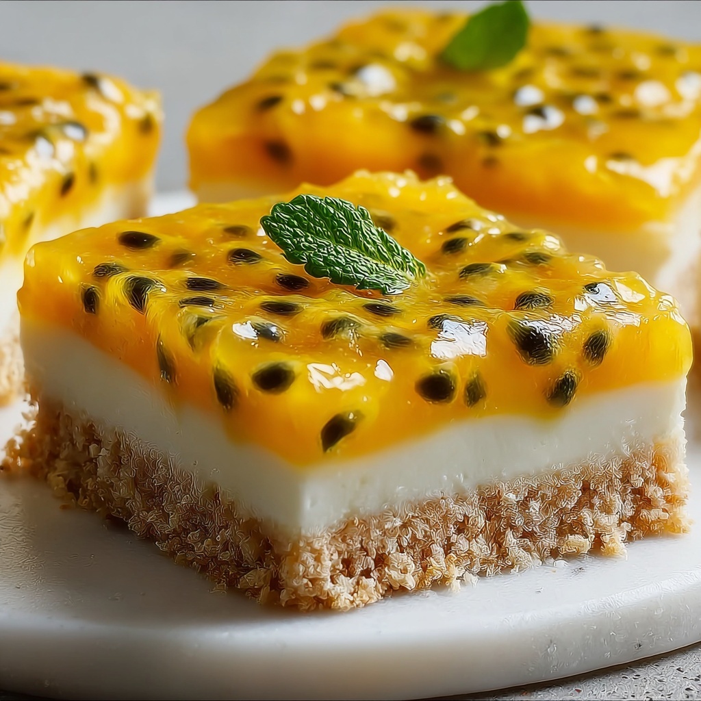 No-Bake Passion Fruit Slice Recipe - Recipe Image