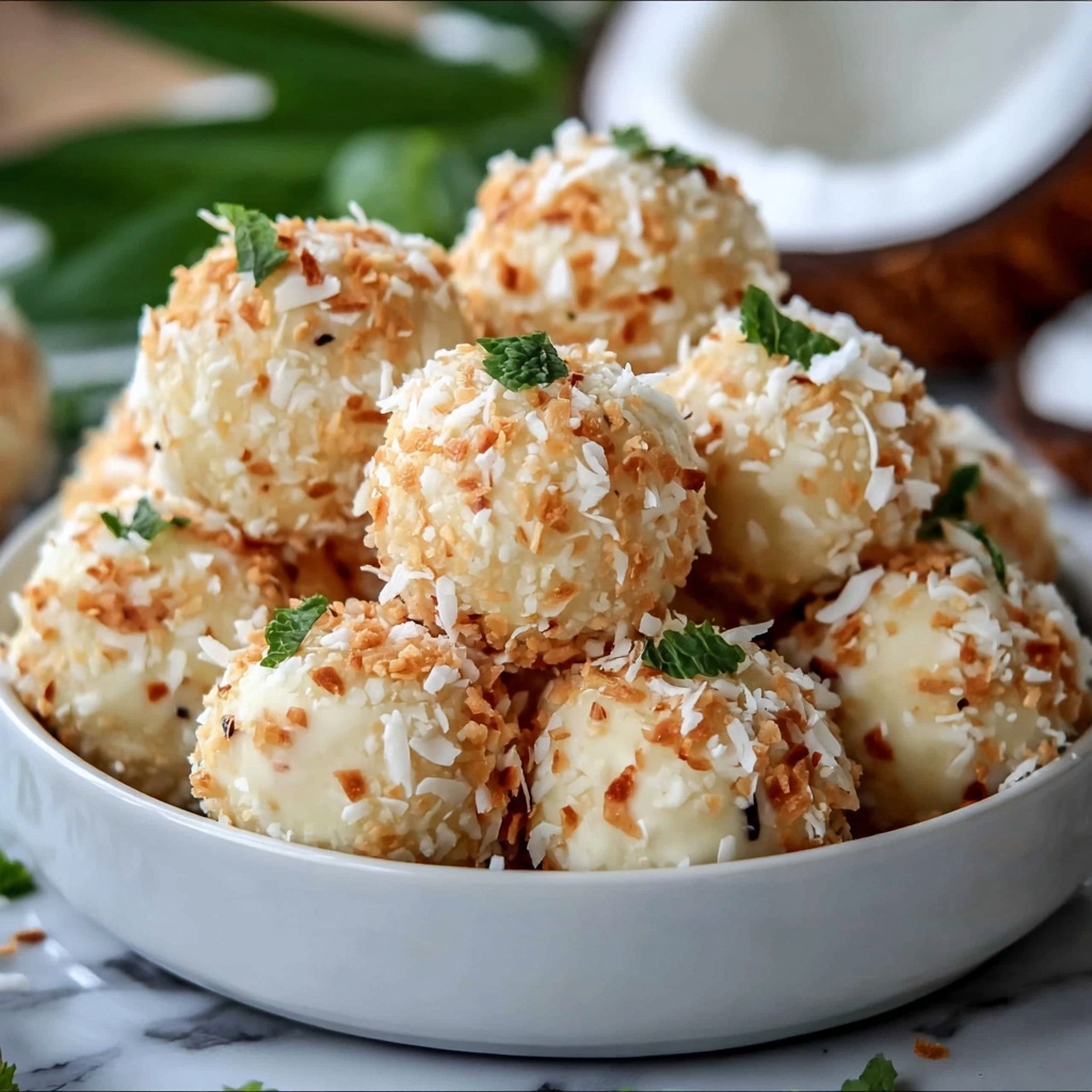 No Bake Coconut Cream Balls Recipe - Recipe Image