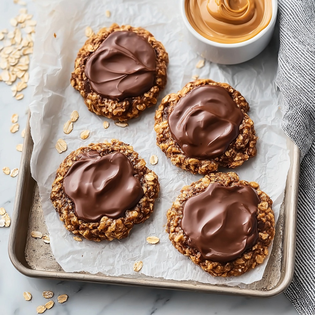 No-Bake Chocolate Peanut Butter Oatmeal Cookies Recipe - Recipe Image