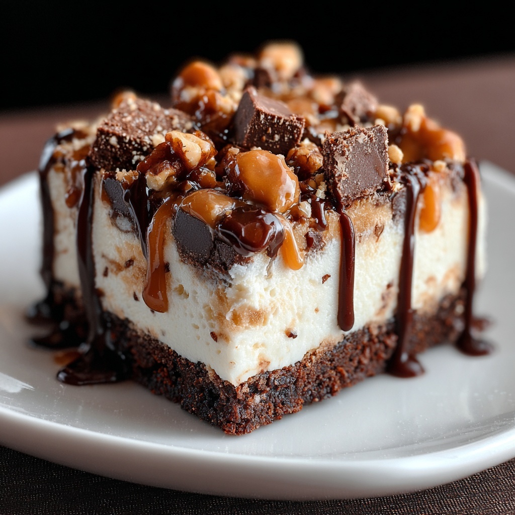 Butterfinger Candy Bar Poke Cake Recipe - Recipe Image