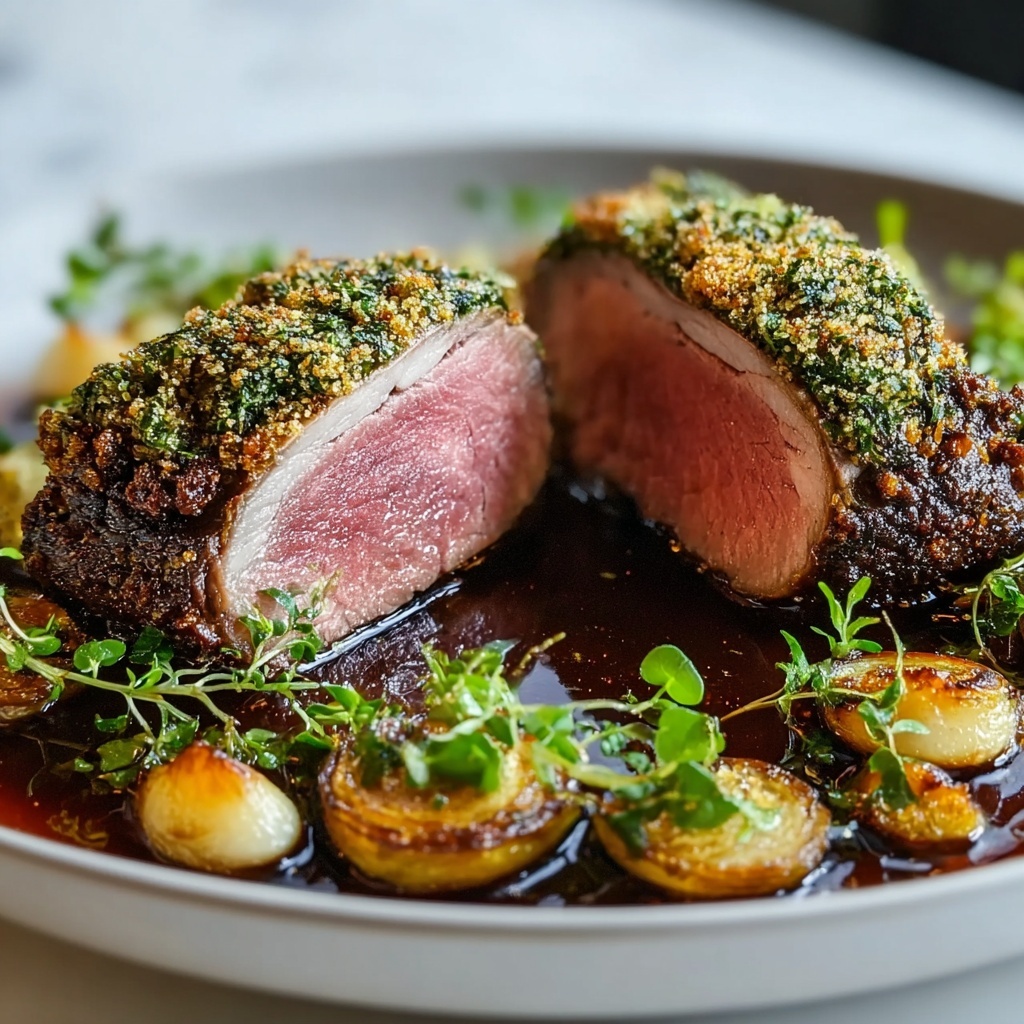 Herb-Crusted Roasted Lamb Recipe - Recipe Image