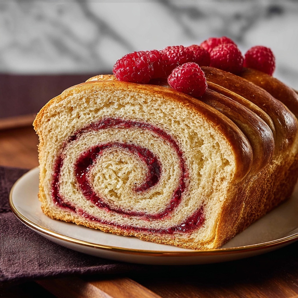 Raspberry Swirl Brioche Loaf Recipe - Recipe Image