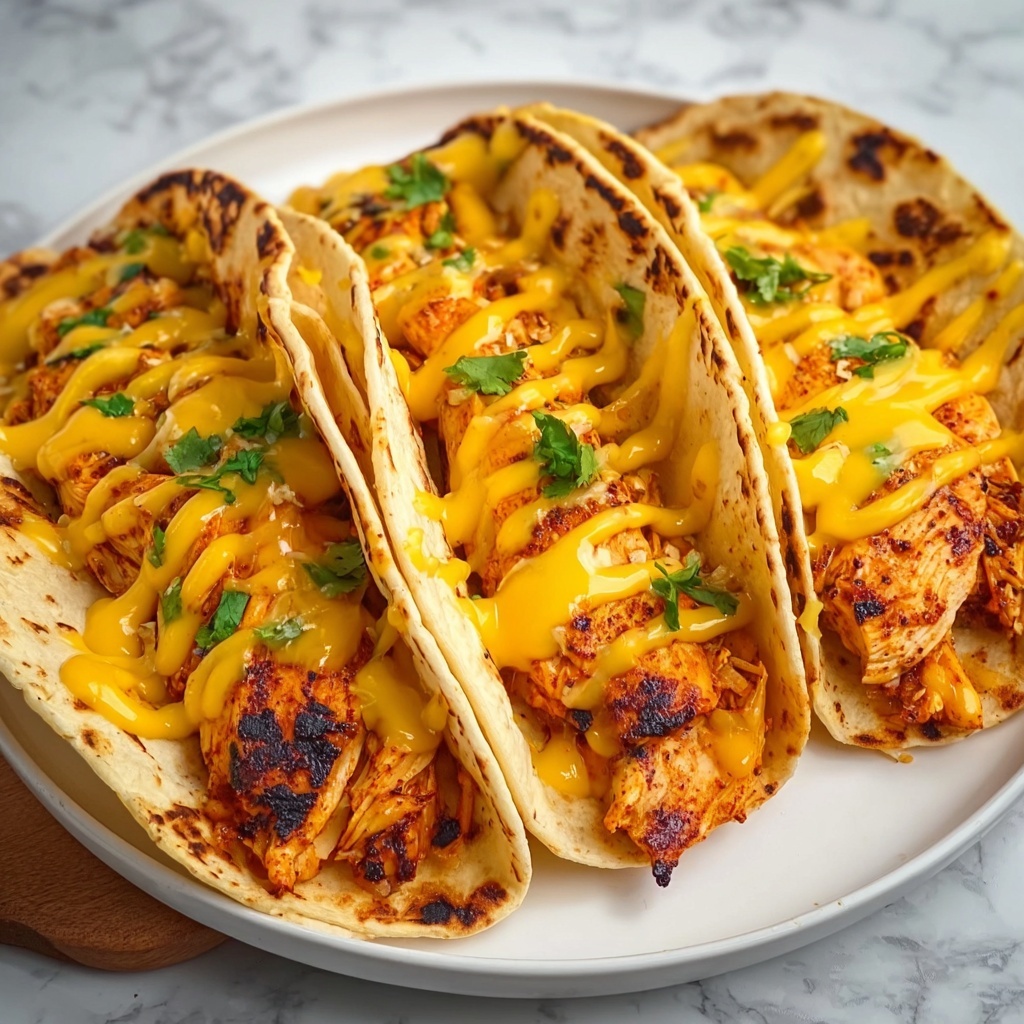 Cheesy Pulled Chicken Tacos Recipe - Recipe Image