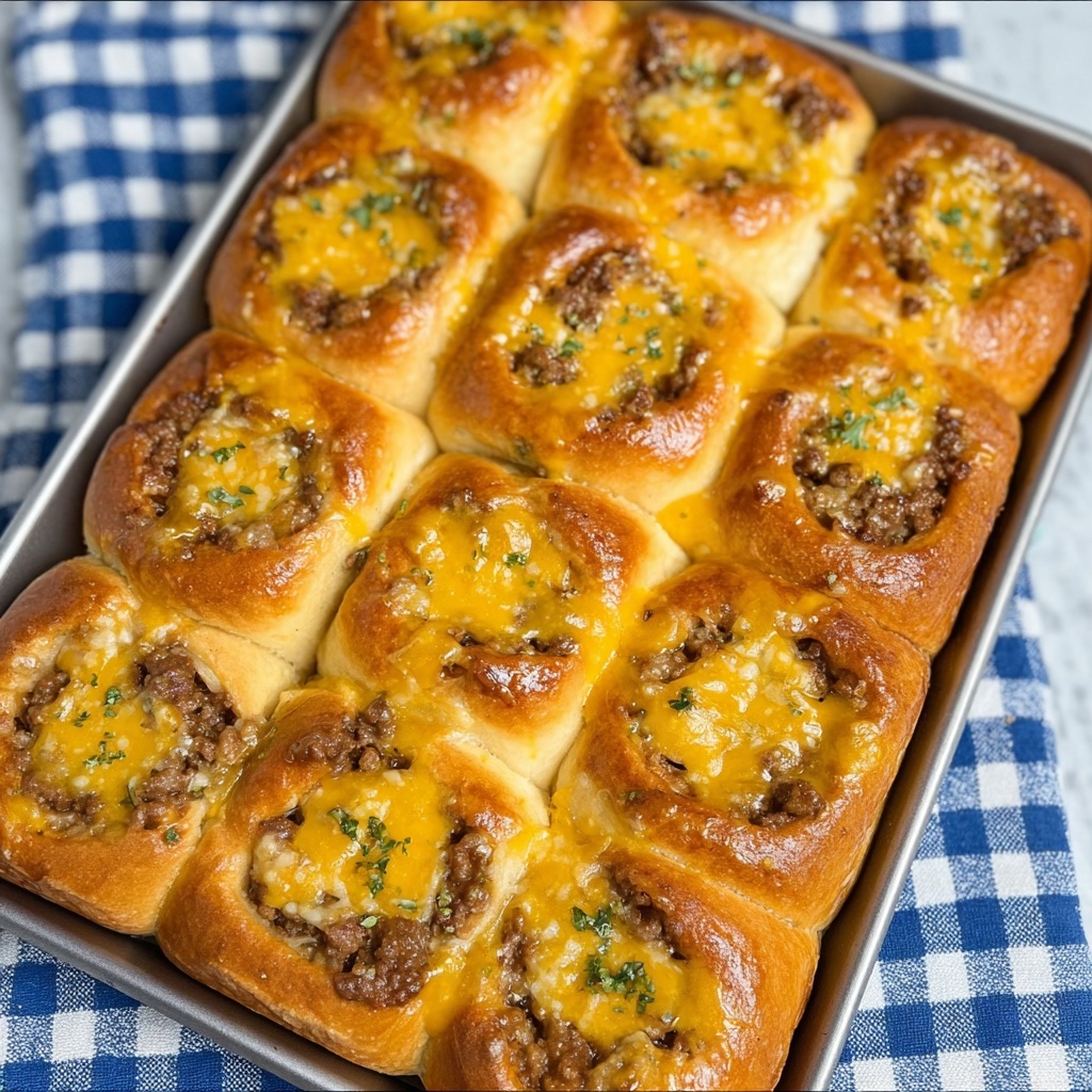 Savory Breakfast Rolls with Sausage, Eggs, Cheese, and Maple Glaze Recipe - Recipe Image