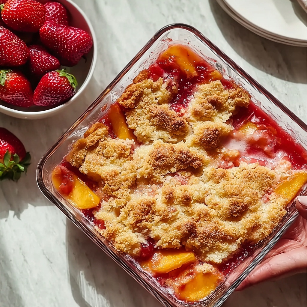 Homemade Strawberry Peach Cobbler Recipe - Recipe Image