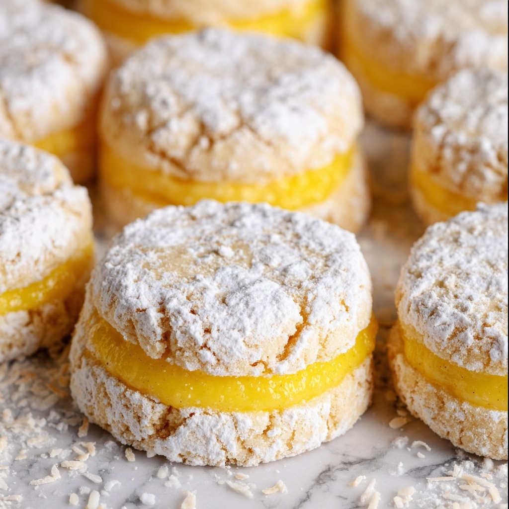 Coconut Lemon Bar Cookies Recipe - Recipe Image
