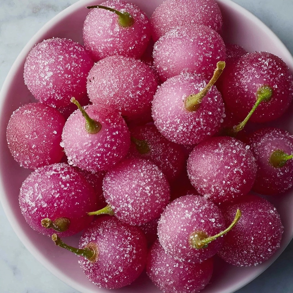 Pink Cotton Candied Grapes Recipe - Recipe Image