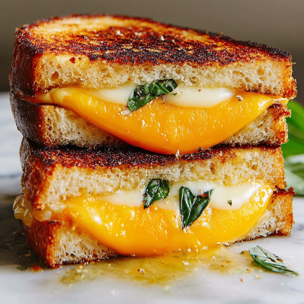 Honey Peach White Cheddar Grilled Cheese Recipe - Recipe Image
