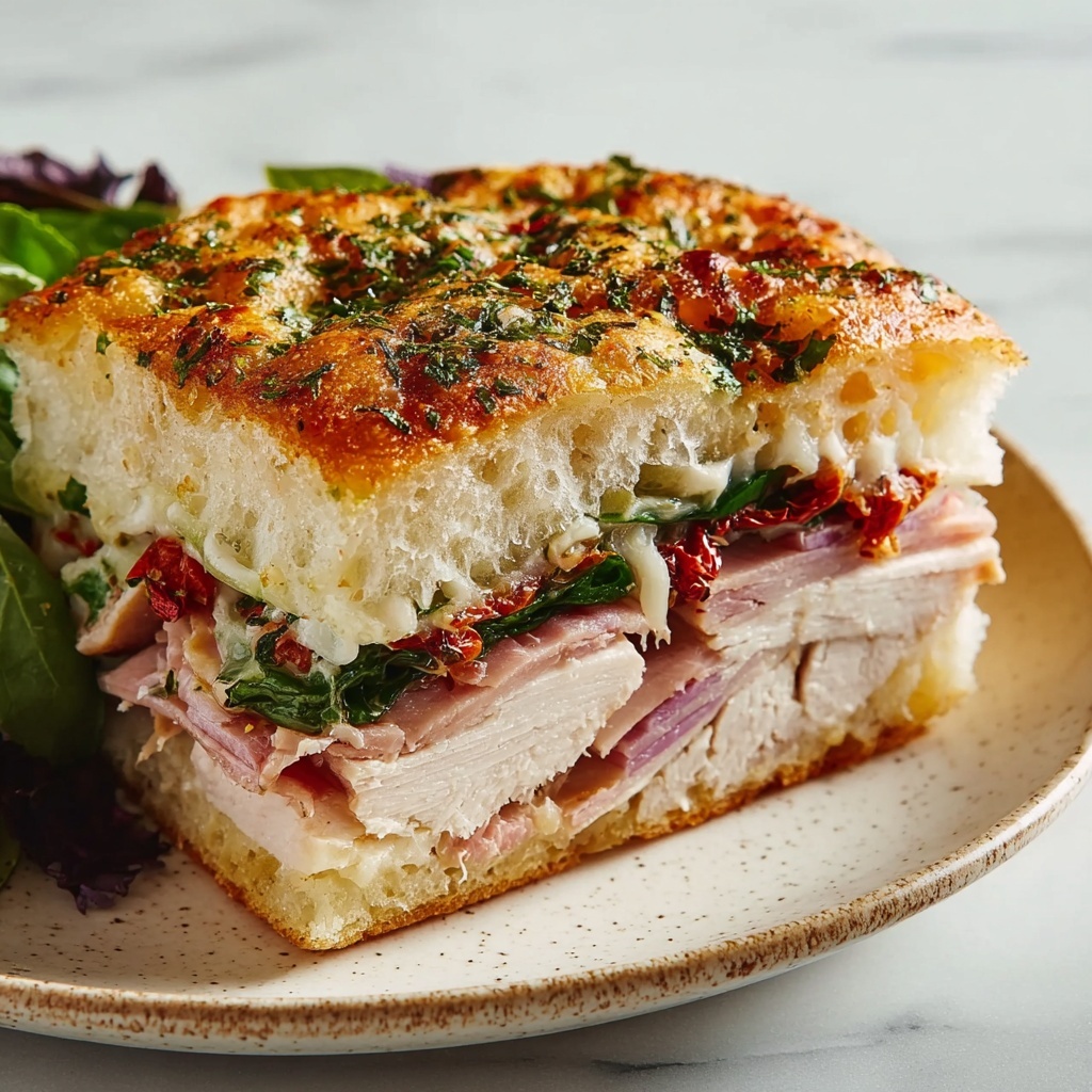 Trader Joe’s Sun-Dried Tomato Focaccia Turkey Sandwich Recipe - Recipe Image