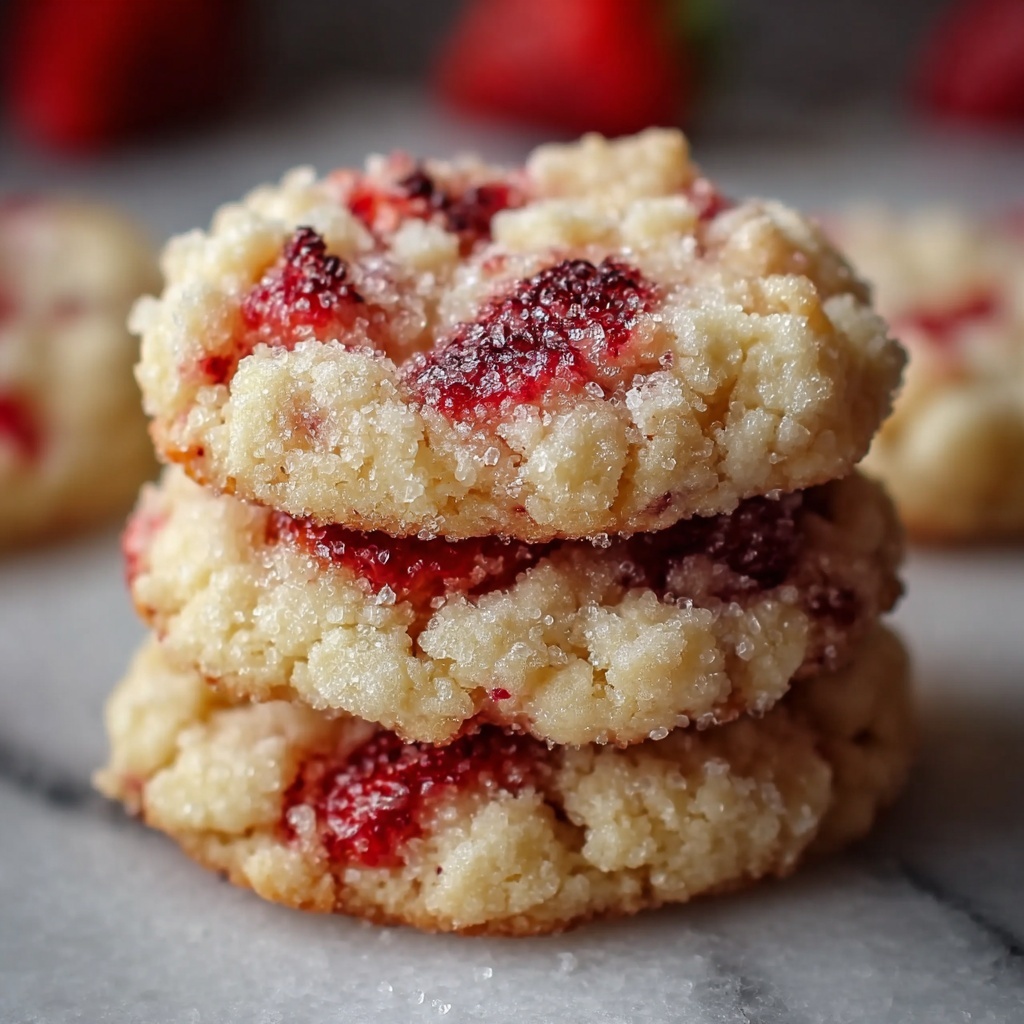 Strawberry Delight Crunch Cookies Recipe - Recipe Image