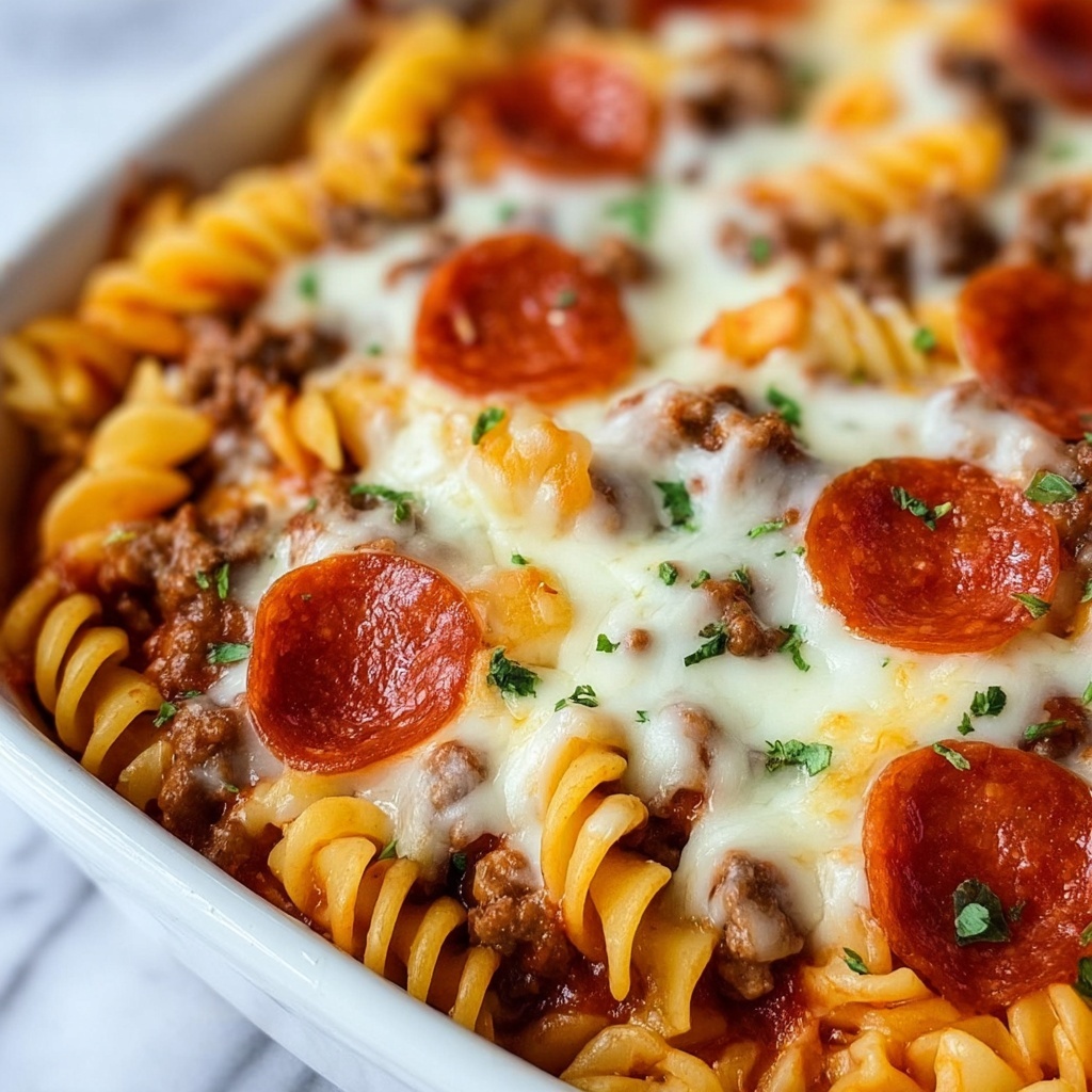 Cheesy Pepperoni Pasta Bake Recipe - Recipe Image