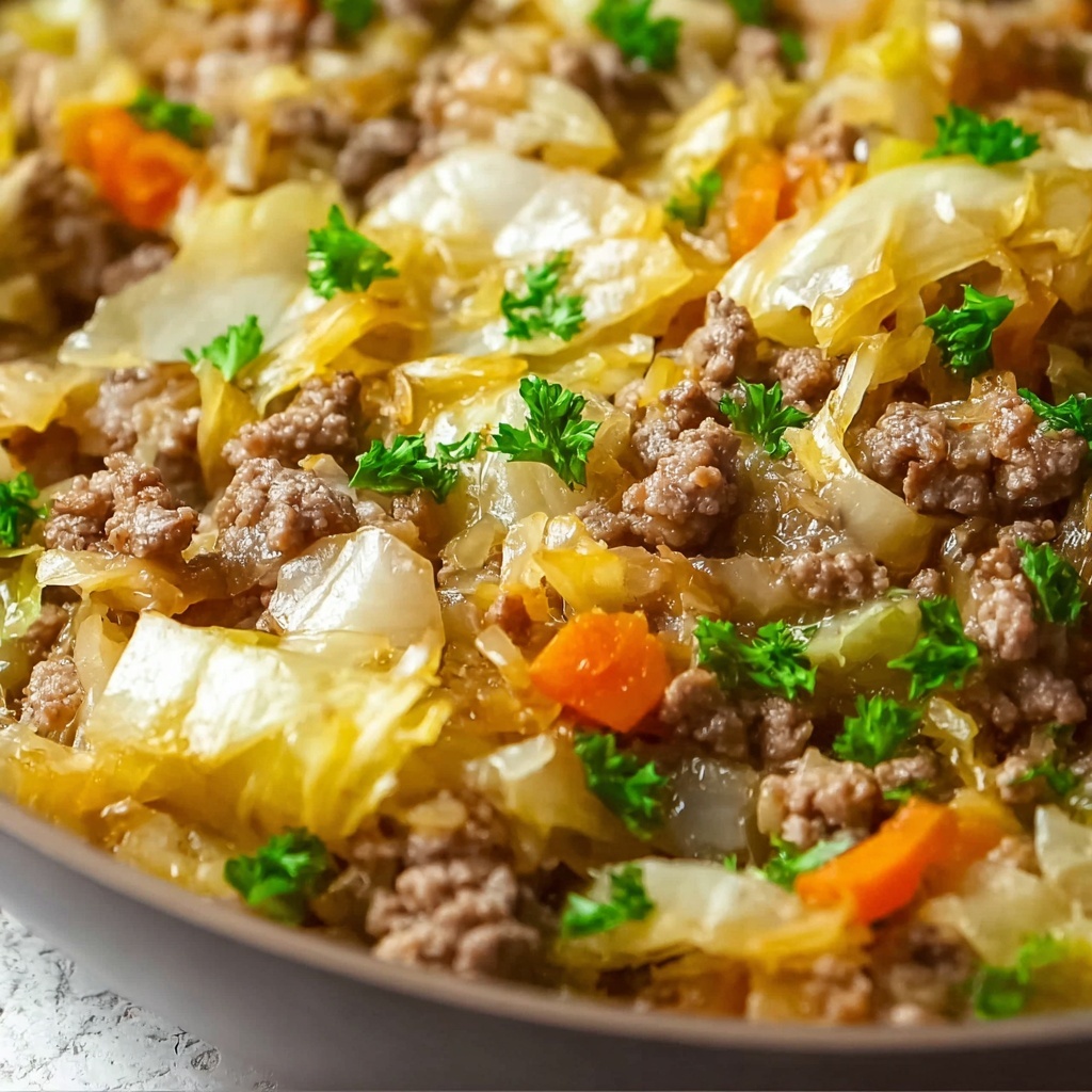 Hearty Ground Beef and Cabbage Skillet Recipe - Recipe Image