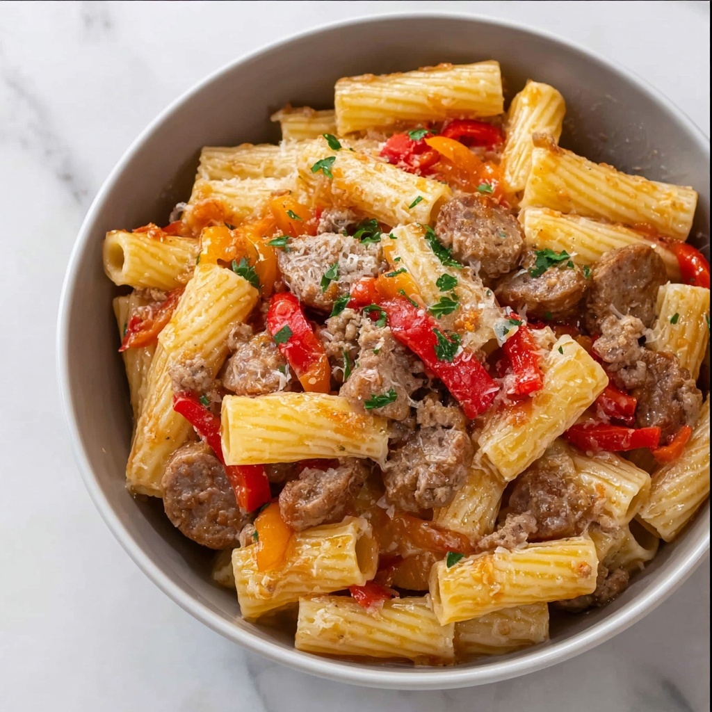 Sweet Pepper and Sausage Pasta Recipe - Recipe Image
