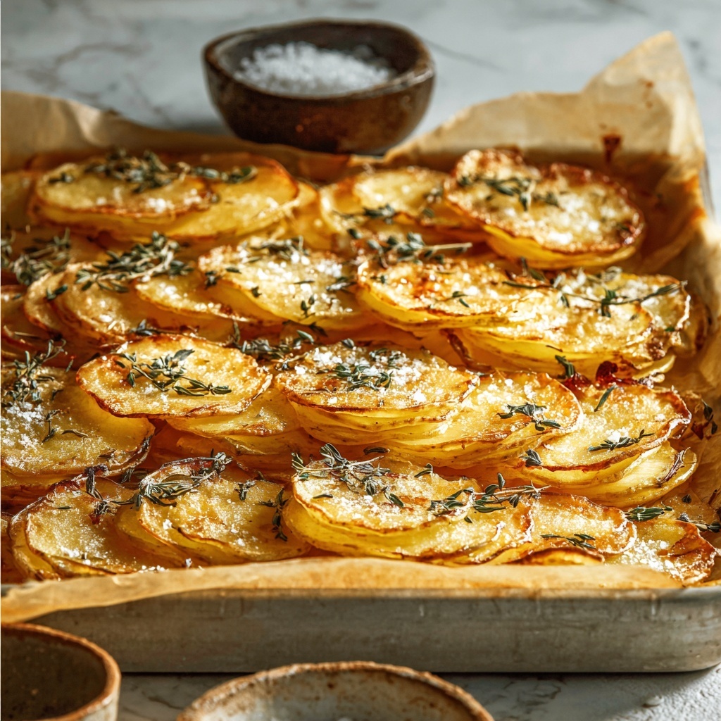 Crispy Leaf Potatoes With Oregano Salt Recipe - Recipe Image