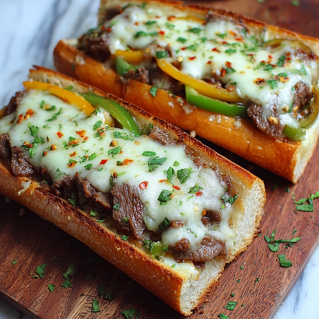Cheesy Garlic Bread Steak Grilled Cheese Recipe - Recipe Image
