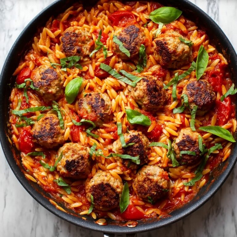 Meatball Orzo Skillet Recipe