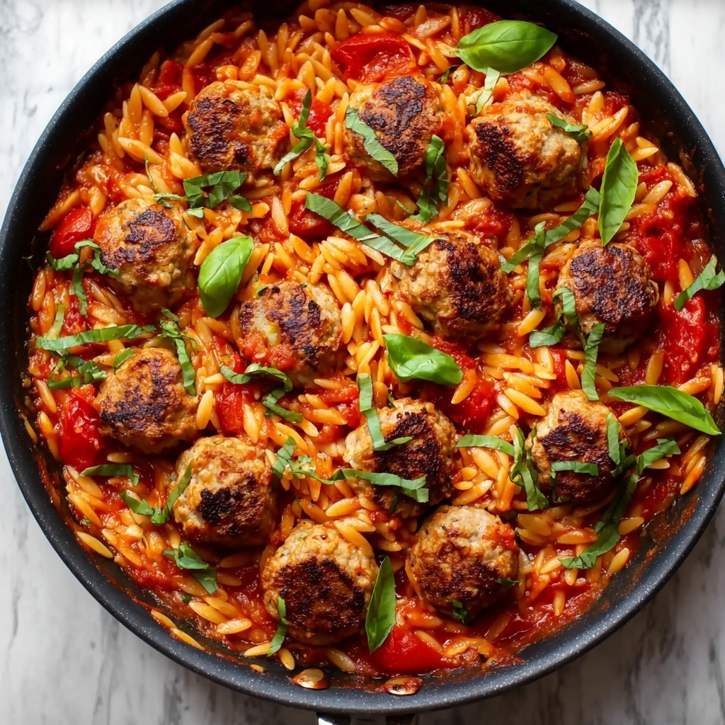 Meatball Orzo Skillet Recipe - Recipe Image
