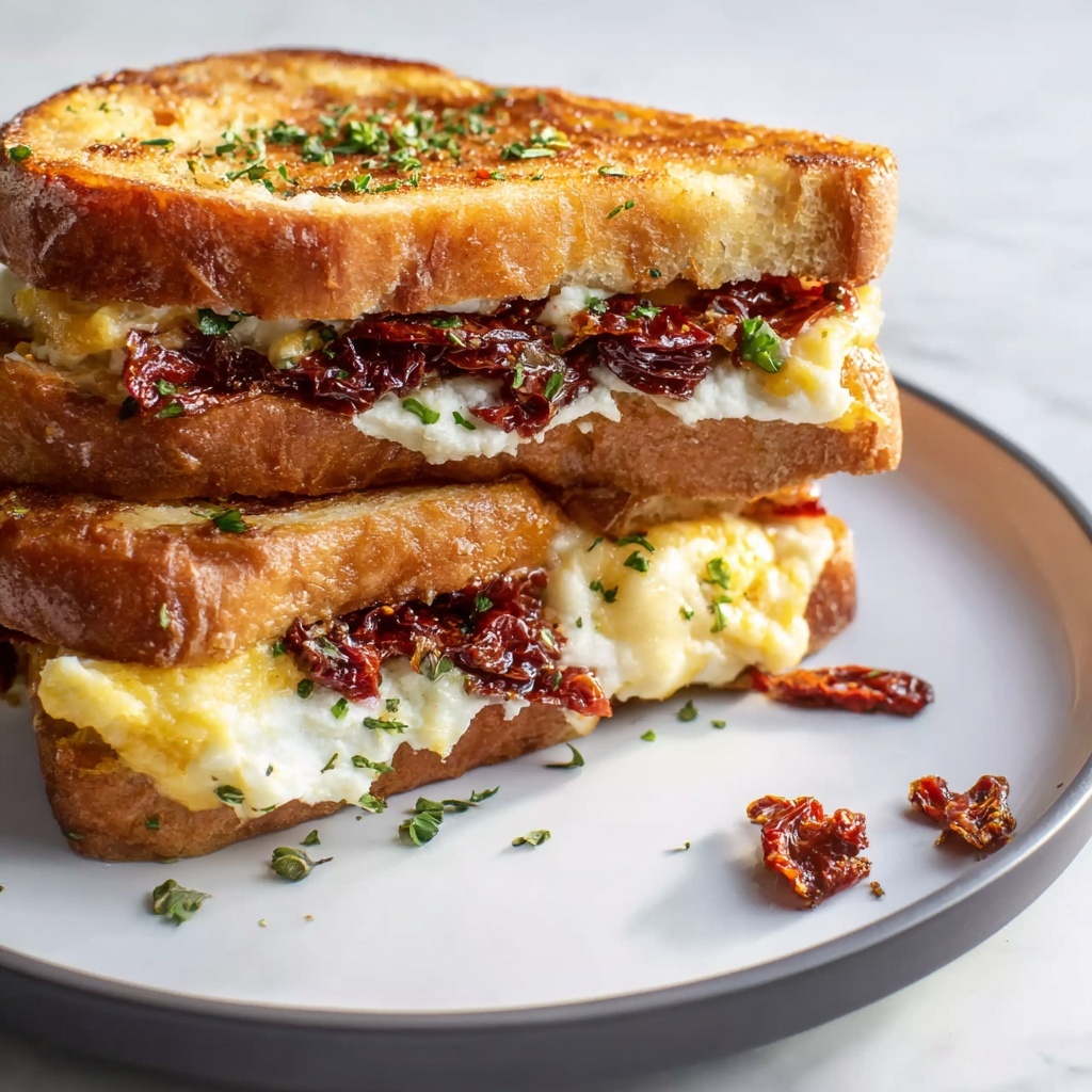 Sun-Dried Tomato and Feta Stuffed French Toast Recipe - Recipe Image