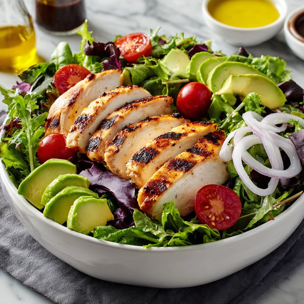 Grilled Chicken Salad with Honey Mustard Dressing Recipe - Recipe Image