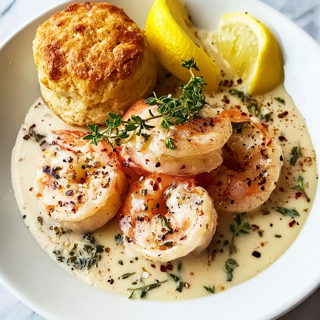 Creamy Shrimp and Biscuits Recipe - Recipe Image