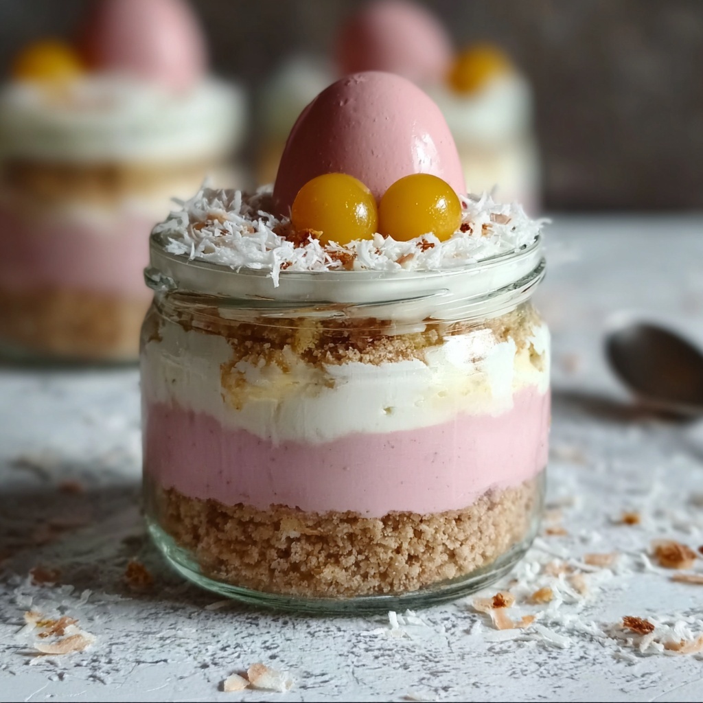 Easter Egg Cheesecake Jars Recipe - Recipe Image