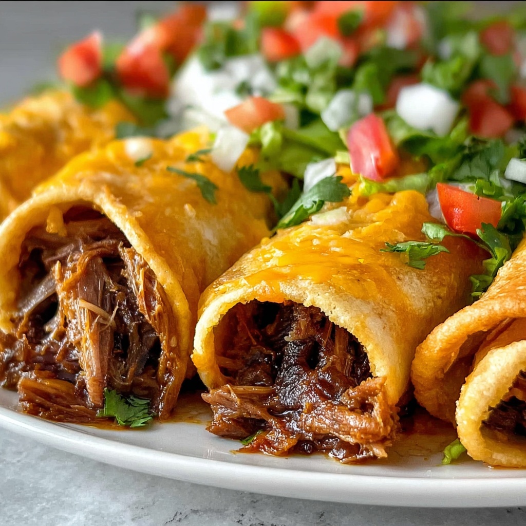 Crispy Beef Taquitos with Chipotle Sauce Recipe - Recipe Image