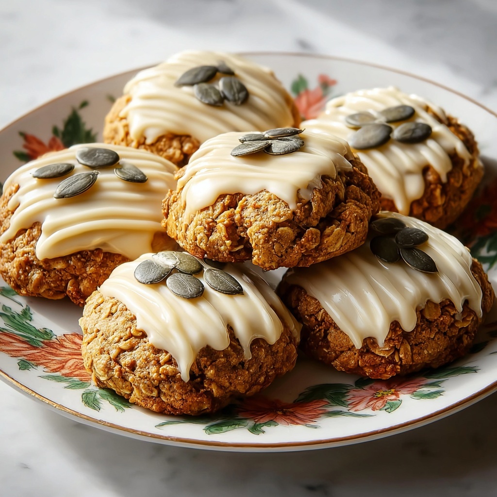 Pumpkin Oatmeal Cookies with Maple Frosting Recipe - Recipe Image