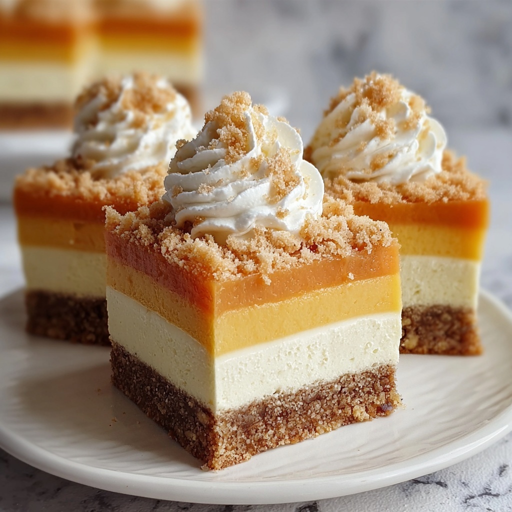 No Bake Pumpkin Cheesecake Bars Recipe - Recipe Image