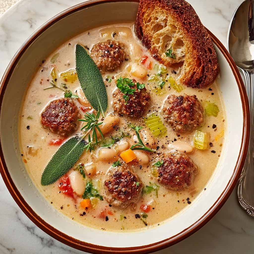 Cozy Creamy Bean Soup with Sausage Recipe - Recipe Image