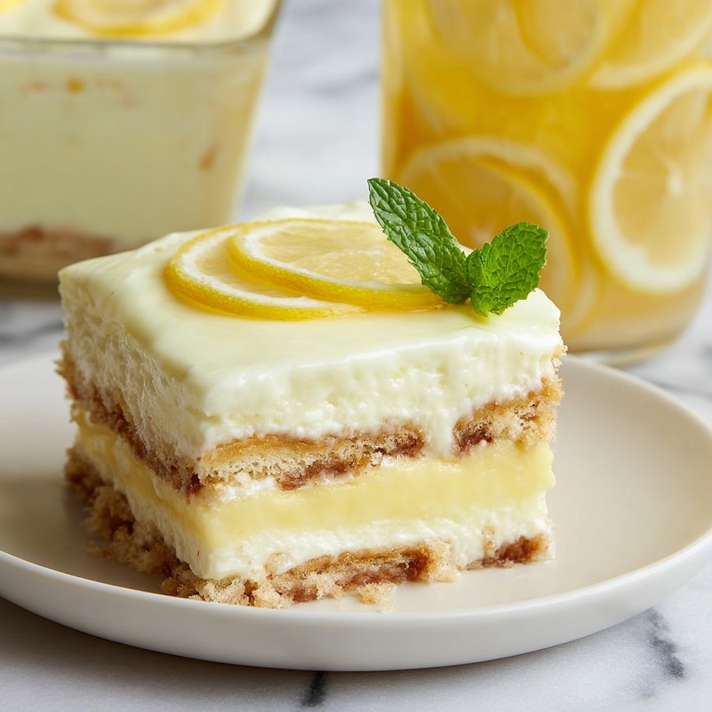 No-Bake Lemon Eclair Cake Recipe - Recipe Image