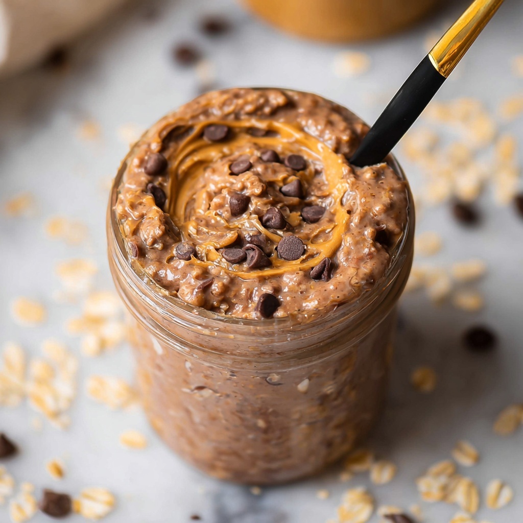 Chocolate Peanut Butter Overnight Oats Recipe - Recipe Image