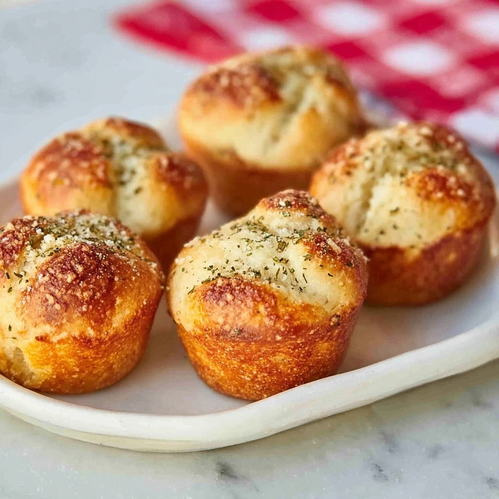 Parmesan Garlic Monkey Bread Muffins Recipe - Recipe Image