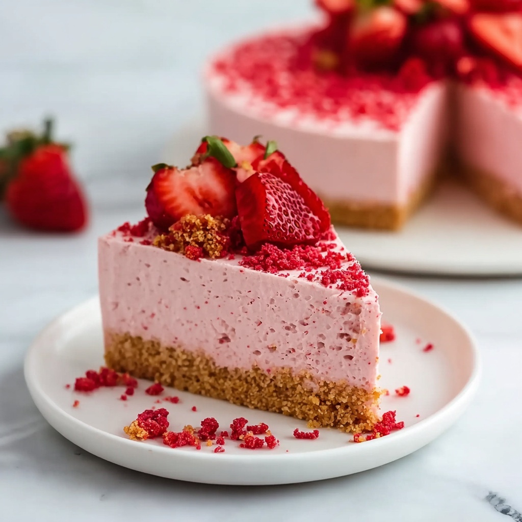 Strawberry Crunch Cheesecake Recipe - Recipe Image
