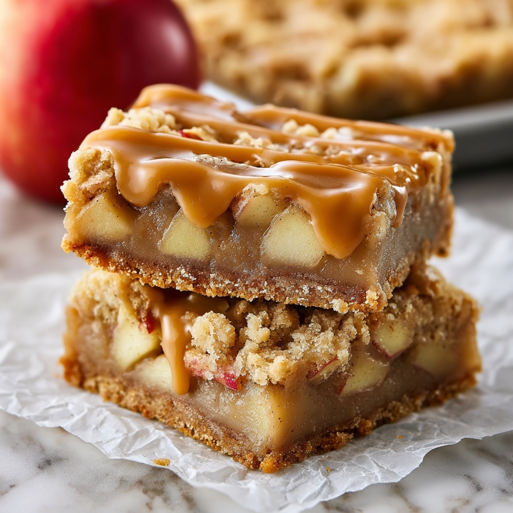 Maple Glazed Apple Blondies Recipe - Recipe Image