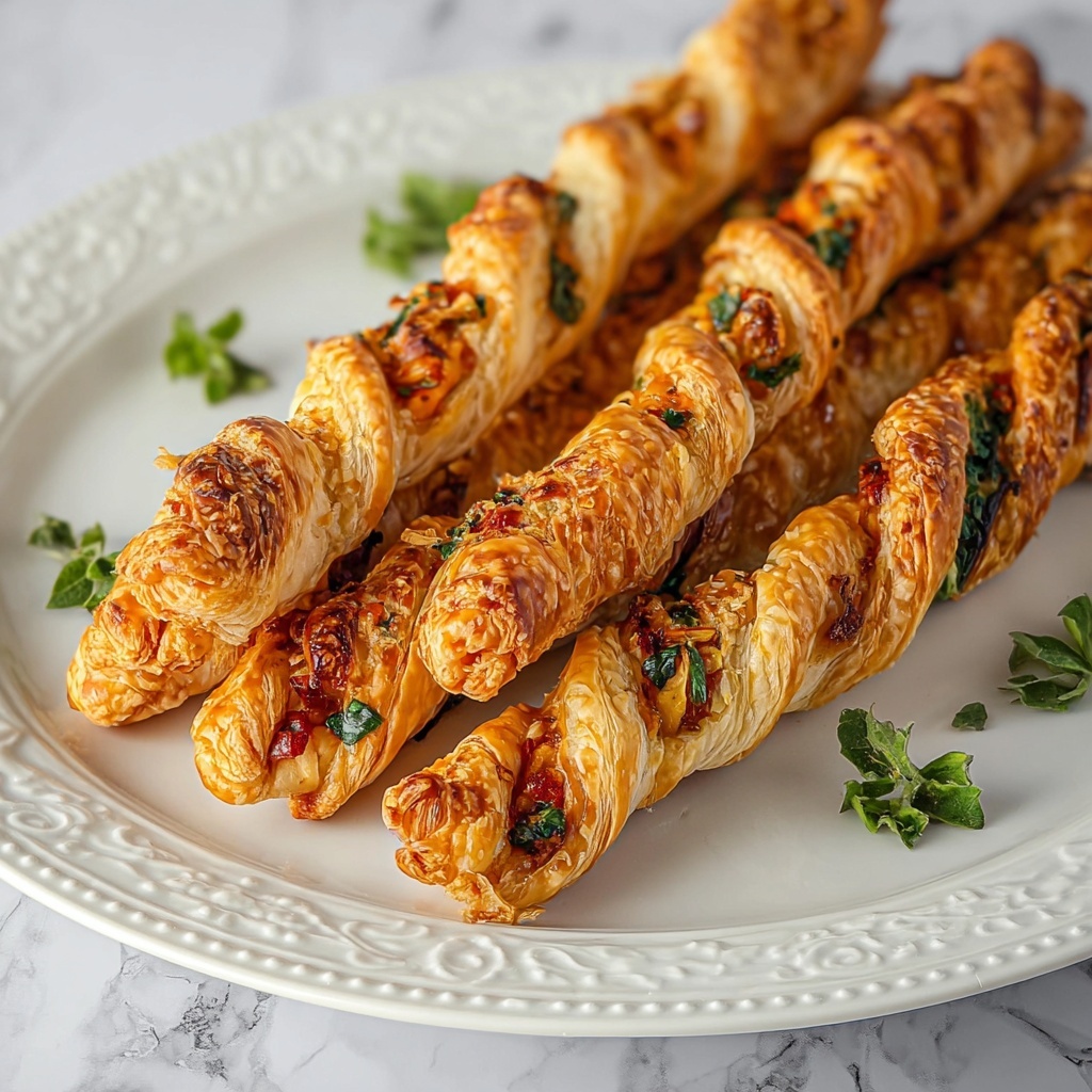 Cheesy Jalapeno Popper Puff Pastry Straws Recipe - Recipe Image