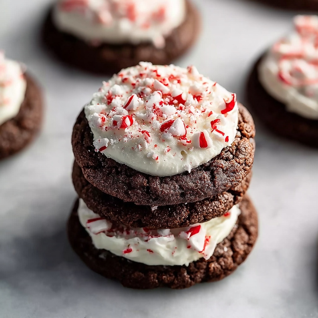 Frosted Peppermint Brownie Cookies Recipe - Recipe Image