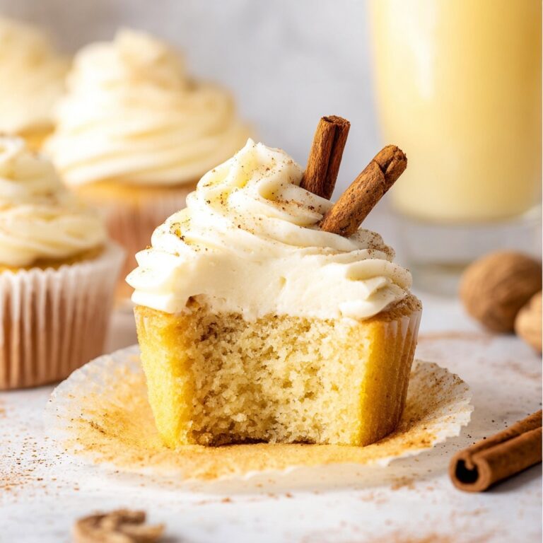 Eggnog Cupcakes with Creamy Eggnog Buttercream Recipe