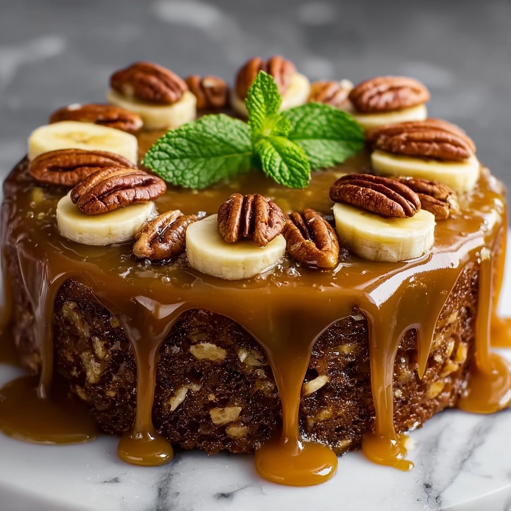 Banana Pecan Caramel Cake Recipe - Recipe Image