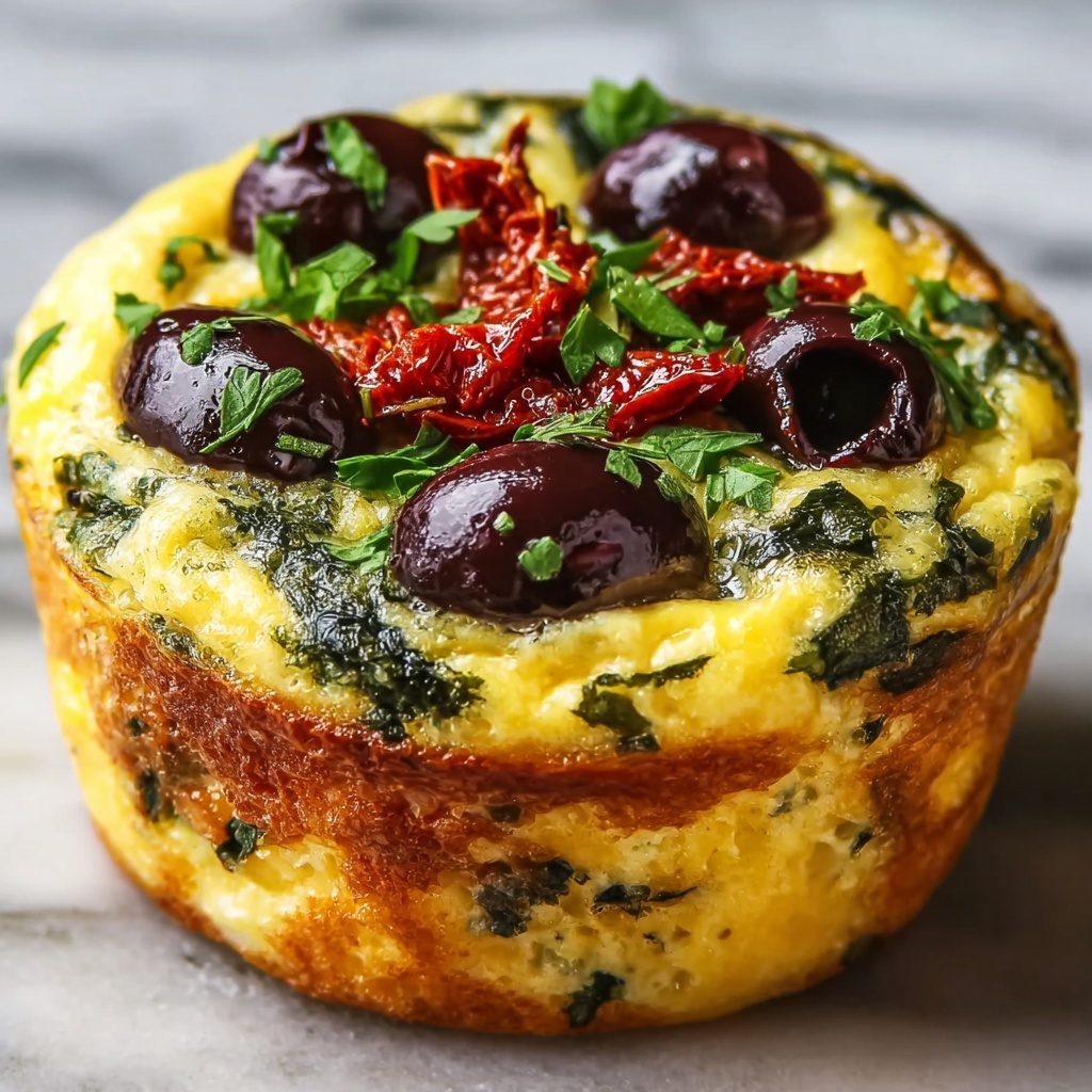 Egg Muffins with Sun-Dried Tomatoes and Kalamata Olives Recipe - Recipe Image