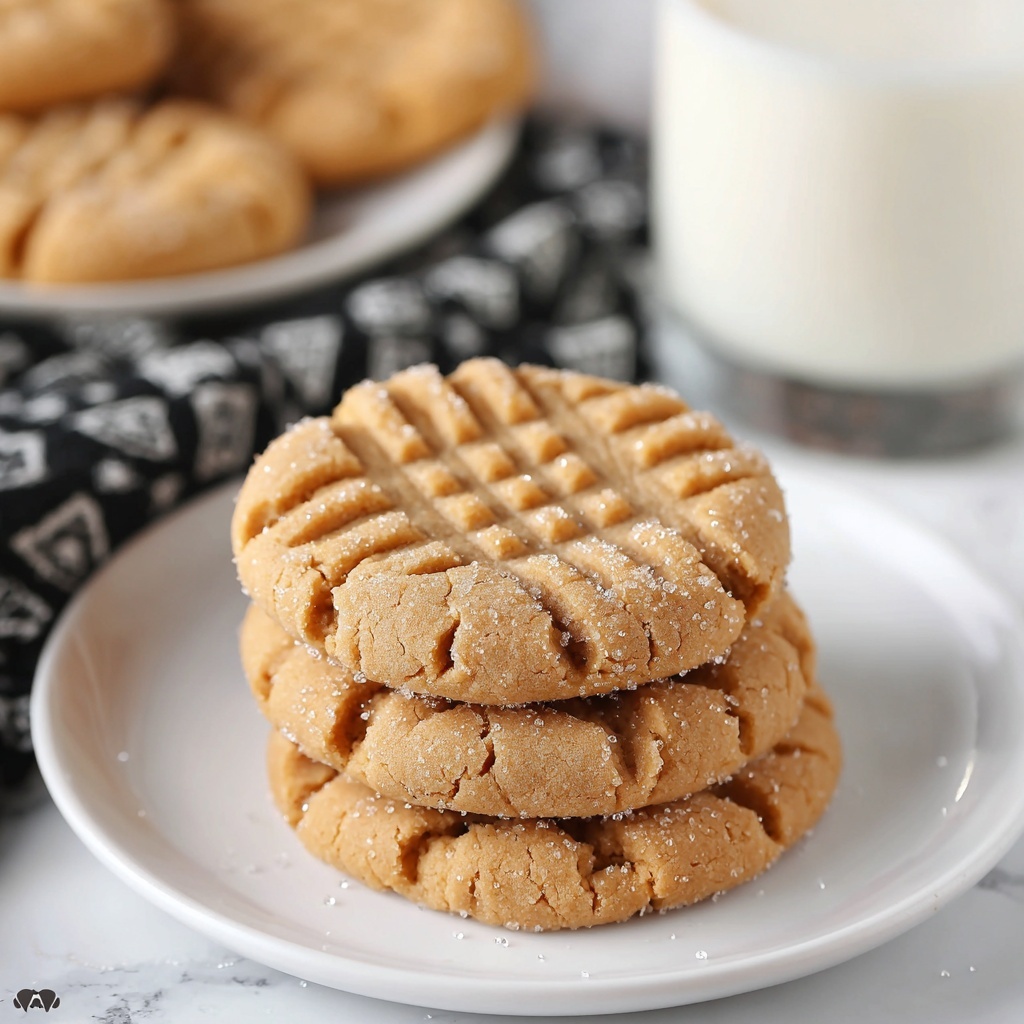 Easy Peanut Butter Cookies Recipe - Recipe Image