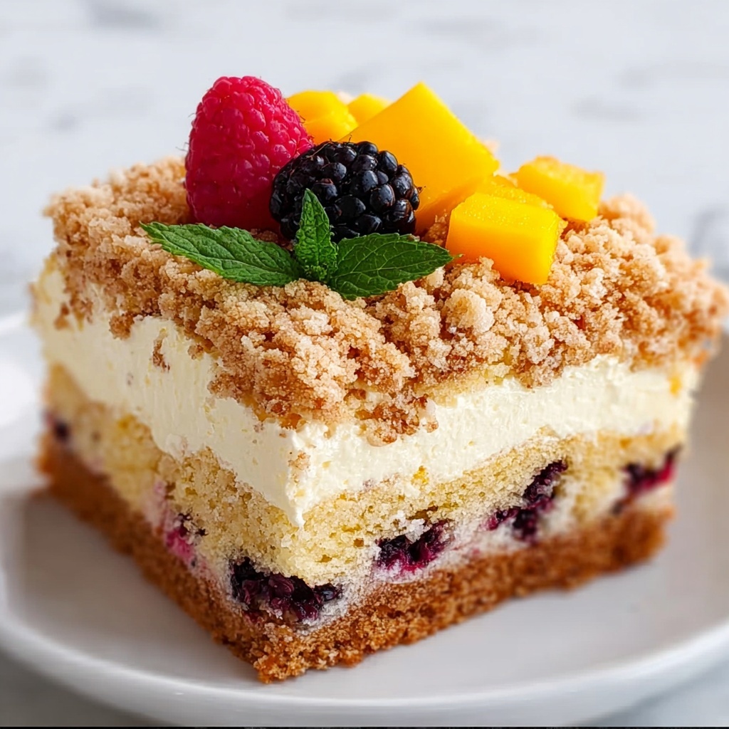 Buttermilk Mango-Berry Crumb Cake Recipe - Recipe Image