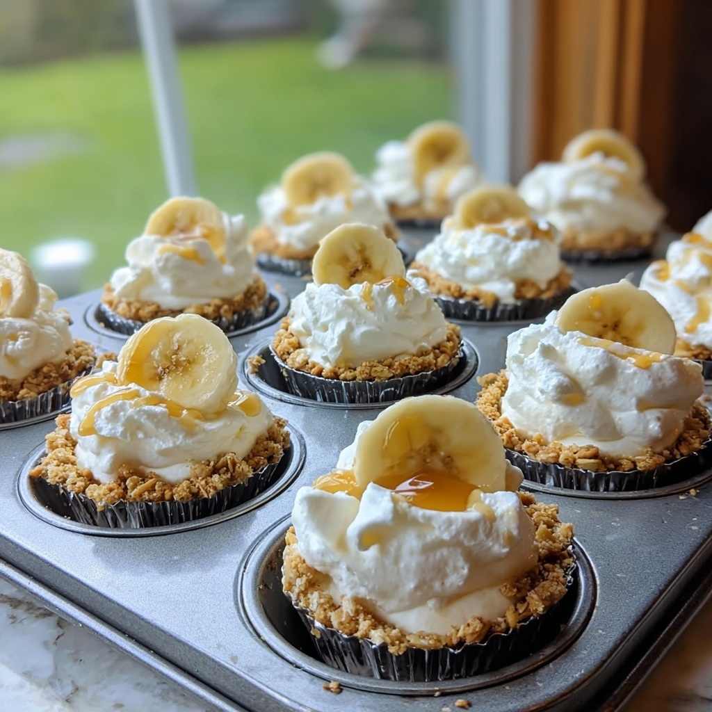 No-Bake Mini Banana Cream Pies Recipe - Recipe Image