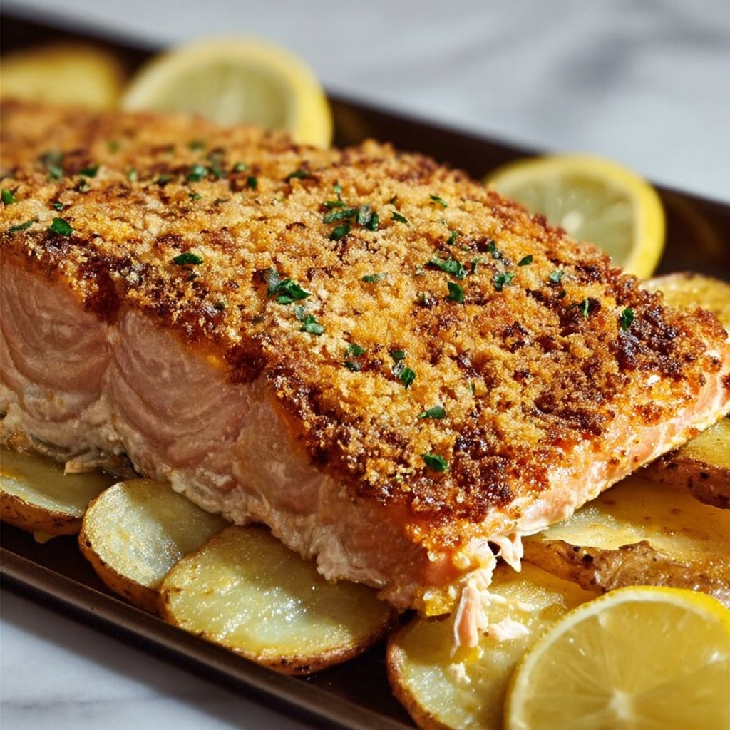 Potato-Crusted Salmon: A Crispy and Elegant Dinner Recipe - Recipe Image