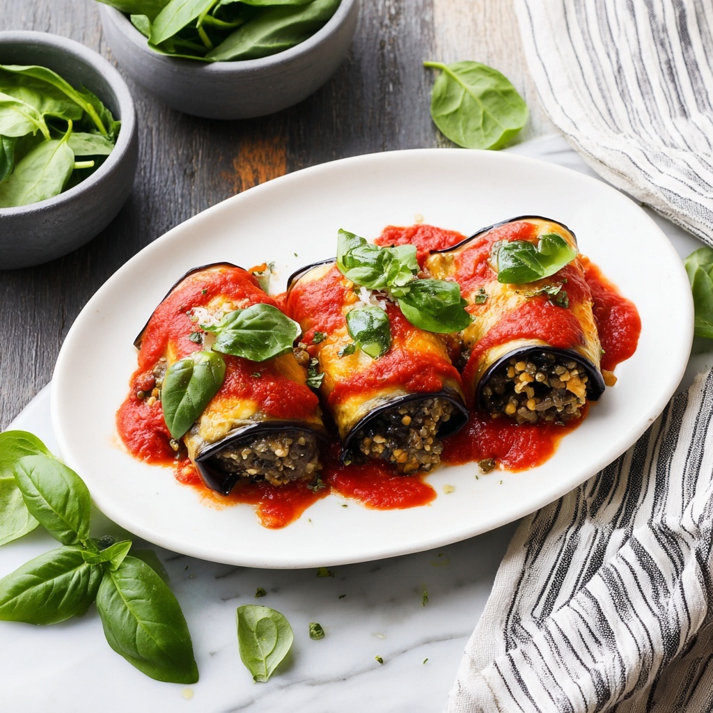 Eggplant Rollatini with Marinara Sauce Recipe - Recipe Image
